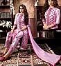 Purple Cotton Straight Semi Stitched Salwar Kameez - Online Shopping India