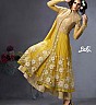 Anarkali Semi Stitched Yellow Salwar Kameez - Online Shopping India