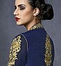 Anarkali Georgette Semi Stitched Blue Salwar Kameez - Online Shopping India