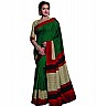 Green Tusser Silk Printed Saree - Online Shopping India