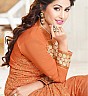 Orange Embroidered Straight Suit - Online Shopping India