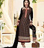 Black Embroidered Straight Suit - Online Shopping India