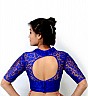 Ioko Blue Round Shape With Dori Blouse - Online Shopping India
