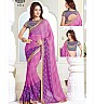 Purple  Georgette Printed Saree - Online Shopping India
