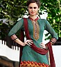 Green Maroon Patiala Semi Stitched Salwar Kameez - Online Shopping India