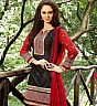 Grey Maroon Patiala Semi Stitched Salwar Kameez - Online Shopping India