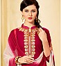 Pink Cream Semi Stitched Salwar Kameez With Dupatta - Online Shopping India