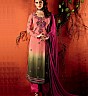 Celebrating Mystic Ombre Peach Green Semi Stitched Salwar Kameez - Online Shopping India