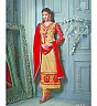 Designer Beige Straight Suit with embroidered work - Online Shopping India