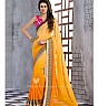 Varsiddhi's Designer Yellow Georgette saree - Online Shopping India