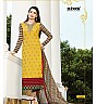 Zubeda's Designer Georgette Yellow Straight Suit - Online Shopping India