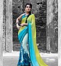 Designer Multicolor Printed Georgette Saree - Online Shopping India