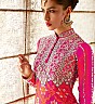 Pink  Georgette Straight Style Salwar Kameez - Online Shopping India
