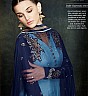 Karuvaki Blue Embroidered  Semi Stitched Dress - Online Shopping India