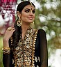 Georgette Semi Stitched Black Salwar Kameez - Online Shopping India