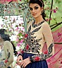Georgette Semi Stitched Blue Salwar Kameez - Online Shopping India