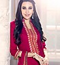 Straight Semi Stitched Pink Salwar Kameez With Dupatta - Online Shopping India