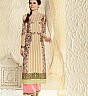 Cream floral Geometric Printed Cotton Salwar Kameez - Online Shopping India