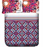 OSI Majestic Cluster I White & Red Double Bed Sheet with 2 Pillow Covers - Online Shopping India