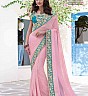 Mahotsav Designer Chiffon Pink Saree - Online Shopping India