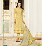 Zubeda's Designer Georgette Yellow Straight Suit - Online Shopping India