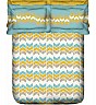 OSI ZZ Hue Dart I White & Yellow Double Bed Sheet with 2 Pillow Covers - Online Shopping India