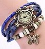 Vintage Blue Bracelet Butterfly Analog Watch For Women/Ladies - Online Shopping India