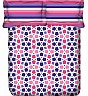 OSI ED Intersection B White & Purple Double Bed Sheet with 2 Pillow Covers - Online Shopping India