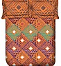 OSI ED Ornamental A Orange Double Bed Sheet with 2 Pillow Covers - Online Shopping India
