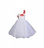 Isabelle Peach-White Partywear Dress - Online Shopping India