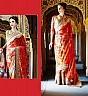 Orange & Red Saree - Online Shopping India